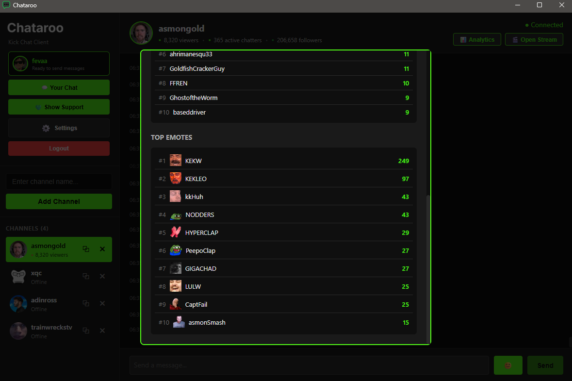 Screenshot 5: Giveaway Panel